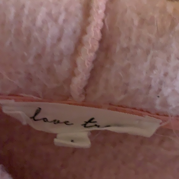 Softest Pink Sherpa Hoodie Sz S Love Tree EUC - Picture 3 of 7